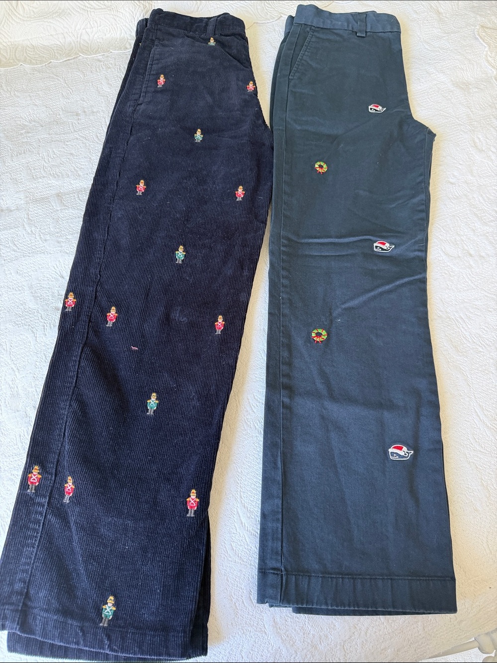 Set of 2 Vineyard Vines And Kitestrings By Hartstrings Boys 12 Navy Pants